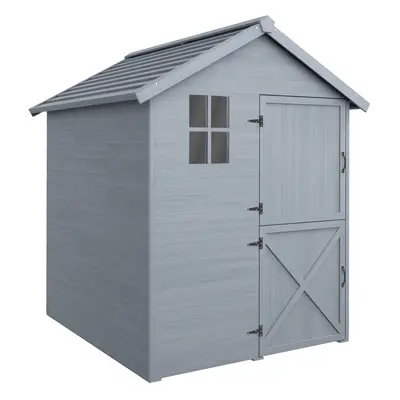 Outsunny x 6.5FT Wooden Shed, Outdoor Storage Shed with Floor and Window