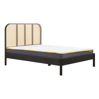 Rattan Super King Size Bed Frame Birlea Margot 180cm 6FT Black Bedstead