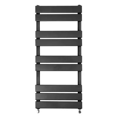 (1000x450mm) WarmeHaus Flat Panel Anthracite Bathroom Heated Towel Rail Ladder Radiator Warmer