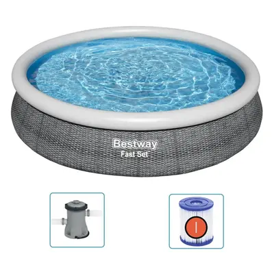 Bestway Swimming Pool Set Above Ground Swimming Pool with Filter Pump Round