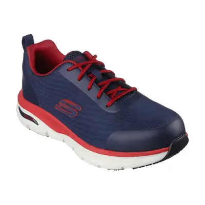 (11UK /46EU /12US, Navy/Red) Skechers Safety Trainers Steel Safety Toe S3 SRC Breathable Arch-Fi