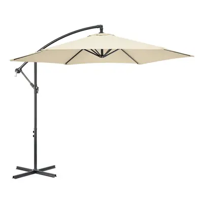 (Natural) 3m Cantilever Parasol Garden Banana Hanging