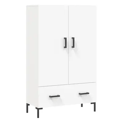 (white) vidaXL Highboard Sideboard Storage Cabinet Side Cabinet Black Engineered Wood