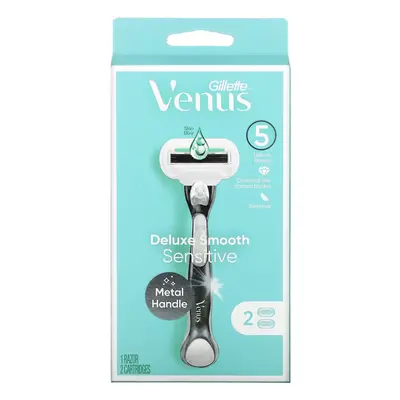 Gillette, Venus, Deluxe Smooth Sensitive Razor & Cartridges, Razor Cartridges