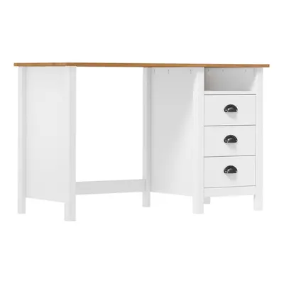 vidaXL Solid Wood Pine Desk Hill with Drawers 120x50x74 cm Writing Desk