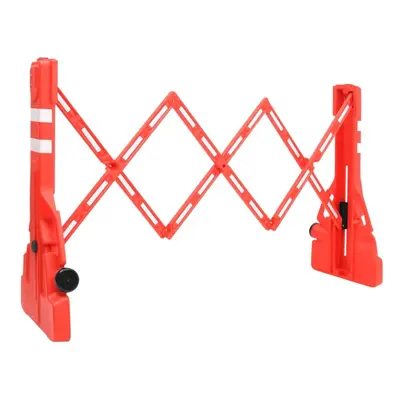 vidaXL Folding Traffic Barrier Red Signage Safety Road Barrier Traffic Signs