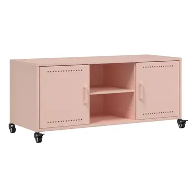 vidaXL TV Cabinet TV Stand TV Unit Entertainment Centre Pink Cold-rolled Steel