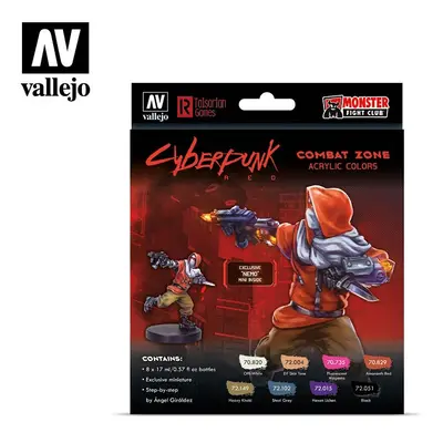 VAL72307 - AV Vallejo Cyberpunk - Combat Zone (x8) & Figure