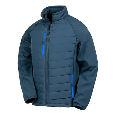 (3XL, Navy/Royal Blue) Result Mens Black Compass Padded Soft Shell Jacket