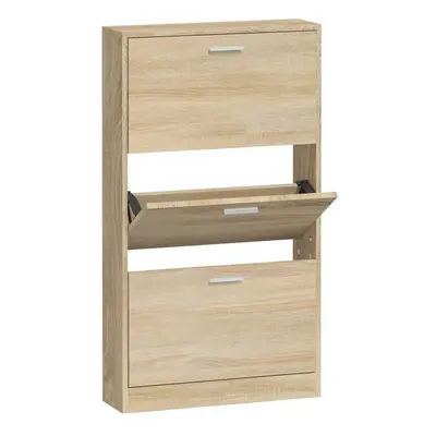 (Oak, x x cm (W x D x H)) New Wood Shoe Cabinet 5Drawer Organiser Furniture Multi Colours Multi 