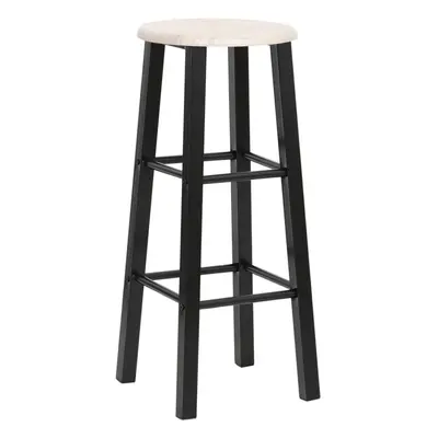 vidaXL 2x Bar Stools Black MDF Bar Seats Stools Bar Furniture Counter Stools