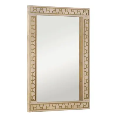 vidaXL Bathroom Mirror Wall Mirror Vanity Mirror Solid Wood Mango and Glass