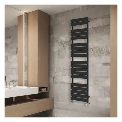 (1800x450mm) NRG Flat Panel Heated Towel Rail Bathroom Rad Radiator Black