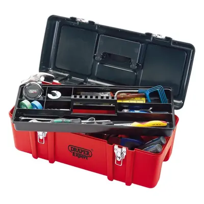 Plastic Tool Box with Tote Tray, 580mm