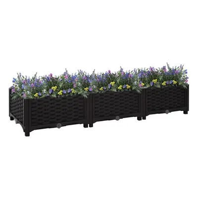 vidaXL Raised Bed Polypropylene Garden Planter Flower Box Pot Planting Bed