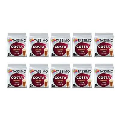 Tassimo Costa Caramel Latte Coffee Pods - Packs (80 Drinks)