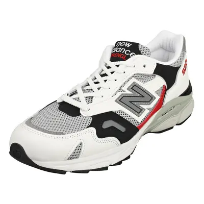 New Balance Mens Casual Trainers in White Grey - UK