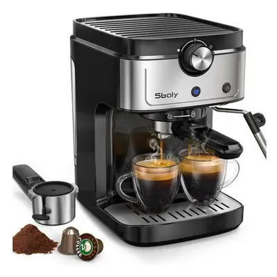 1372W 2in1 Coffee Maker Adjustable Steam Bar Pressure for High-Quality Extraction