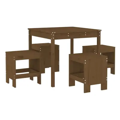 (honey brown pine) vidaXL Garden Dining Set Outdoor Table and Chair Set Piece Solid Wood Pine