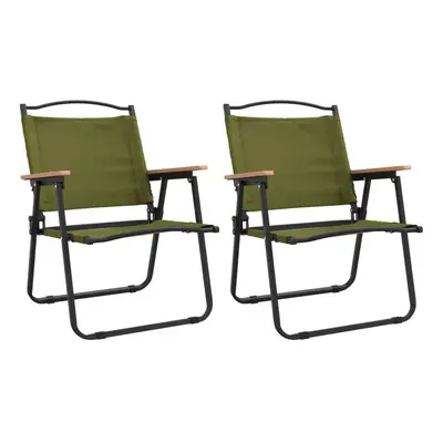 (green, x x cm) vidaXL 2x Camping Chairs Oxford Fabric Multi Colours 54x43x59 cm/54x55x78 cm