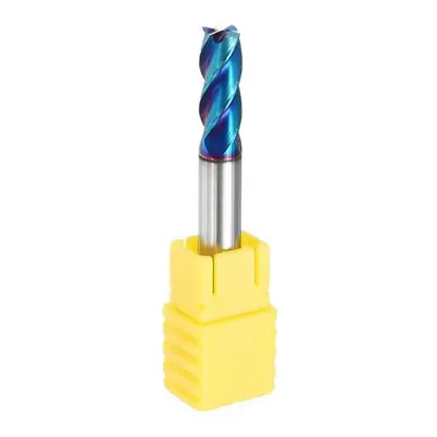 5pcs 2-6mm Flutes Tungsten Carbide Milling Cutter HRC65 Blue NACO Coated CNC Tool