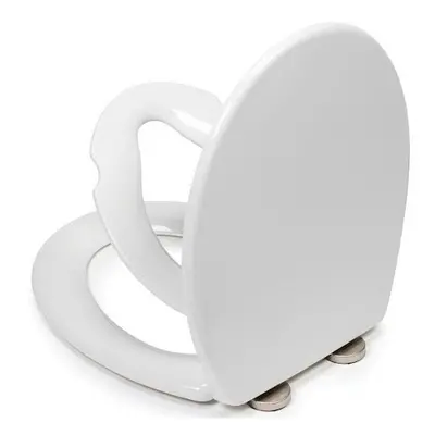 Croydex Lomond Stick 'n' Lock Soft Close Family Toilet Seat White - WL112222H