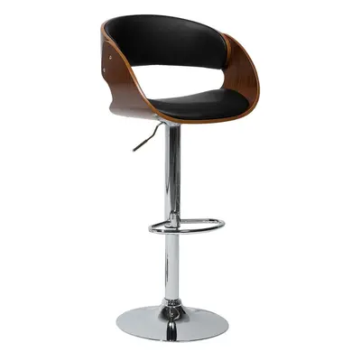 Swivel Bar Stool Darkwood with Black BAKU