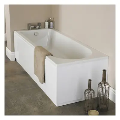 Single Ended Bath Tub Rectangular 1800mm x 800mm White Acrylic with Legs