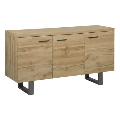 3 Door Sideboard TIMBER cm Light Wood