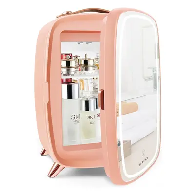 (Pink) Pink Mini Beauty Refrigerator Skin Care Refrigerator Litre / Jar Makeup Refrigerator Safe