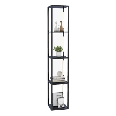 Modern Shelf Display Floor Lamp Standing Lamp with Foot Switch Black