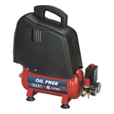 6L Belt Drive Air Compressor - 1.5hp Oil Free Motor - Quick Release Coupling