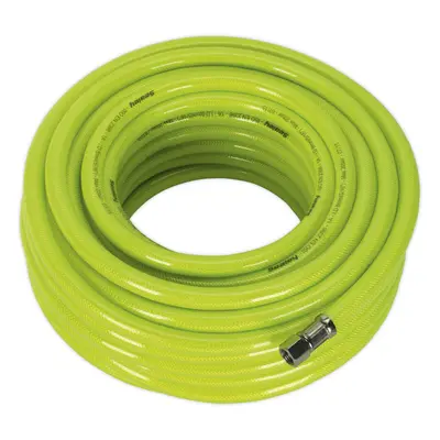 High-Visibility Air Hose with 1/4 Inch BSP Unions - Metre Length - 8mm Bore