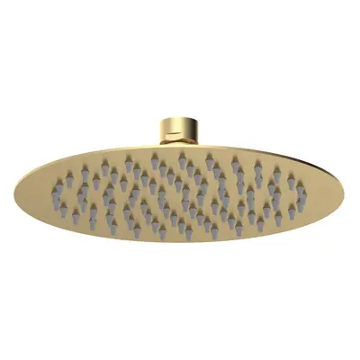 Round Fixed Head, 200mm - Brushed Brass