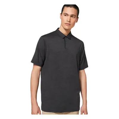 (L, Blackout Heather) Oakley Mens Contender Heather Hydrolix Wicking Golf Polo Shirt