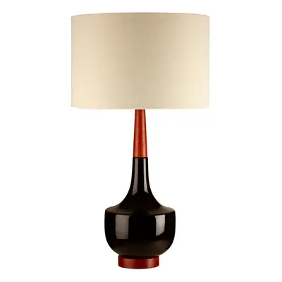 Premier Housewares Table Lamp with Wood / Ceramic Base