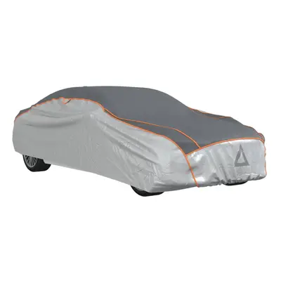 vidaXL Car Cover for Sedan Hail Protection Full Waterproof Grey and Silver