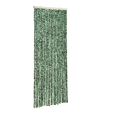 vidaXL Fly Curtain Door Curtain Fly Screen Green and White 100x230 cm Chenille