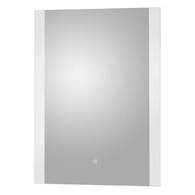 Contemporary Rectangular LED Illuminated Touch Sensor Mirror with Demister, 700mm x 500mm - Chro