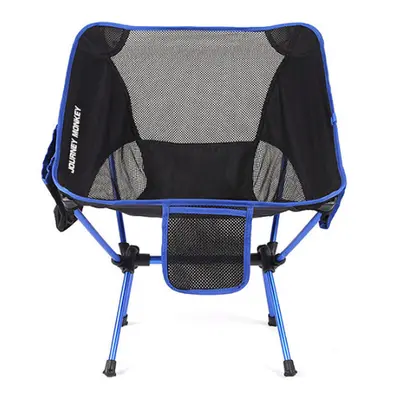 (Blue) Ultralight Outdoor Portable Folding Chair Max Load 120kg