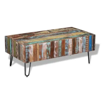 vidaXL Coffee Table Solid Reclaimed Recycled Wood 100x50x38 cm Living Room Home