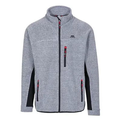 (S, Platinum Stripe) Trespass Mens Jynx Full Zip Fleece Jacket