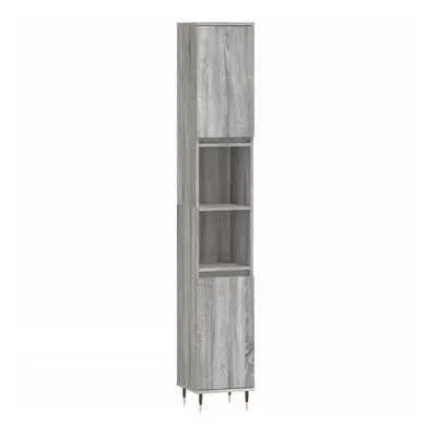 (grey sonoma) vidaXL Bathroom Cabinet Vanity Unit Highboard Grey Sonoma Engineered Wood