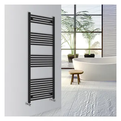 (Black, 1600x600mm) Warmehaus Straight Bathroom Heated Towel Rail Warmer Radiator Central Heatin