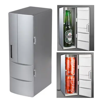 USB Mini Fridge Portable Refrigerator Beverage Drink Can Cooler Warmer Freezer