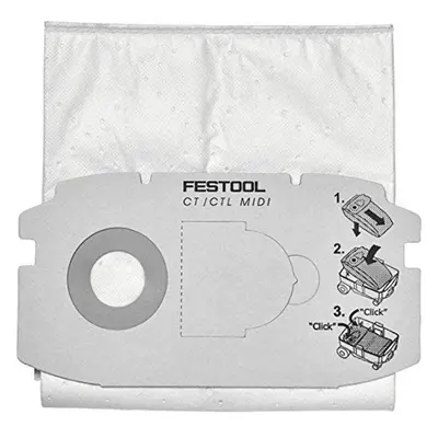 Festool SC FIS-CT MIDI/5 Selfclean Filter Bag, 2.75 in*11.75 in*2.75 in