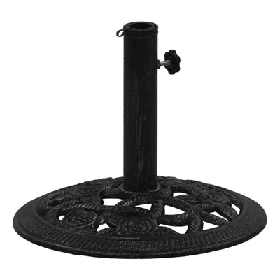 (black, x x cm) vidaXL Umbrella Base Outdoor Parasol Stand Garden Umbrella Holder Cast Iron