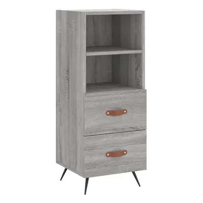 (grey sonoma) vidaXL Sideboard Storage Cabinet Cupboard Side Cabinet White Engineered Wood