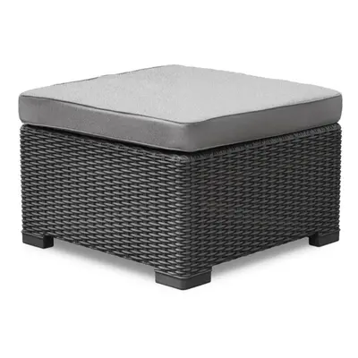 Allibert Outdoor Ottoman California Grey Garden Hocker Footstool Footrest