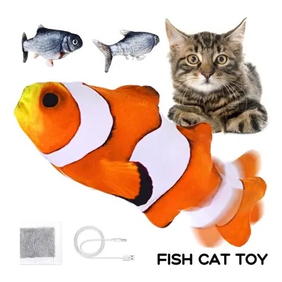 (#3) clownfish carp with catnip charging cable Catnip toy